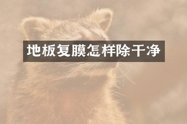 地板复膜怎样除干净