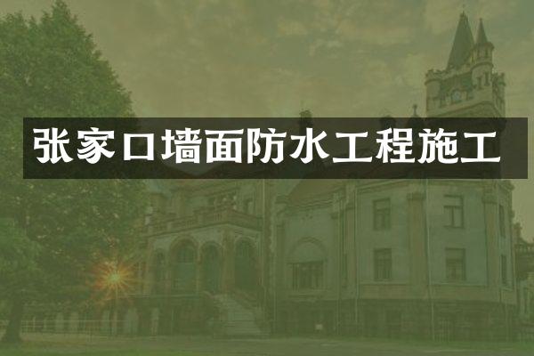 张家口墙面防水工程施工