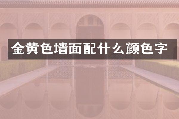 金黄色墙面配什么颜色字