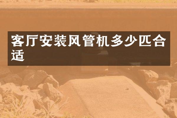 客厅安装风管机多少匹合适