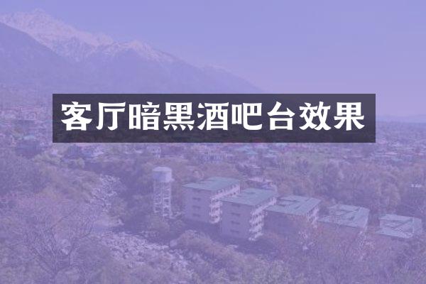 客厅暗黑酒吧台效果