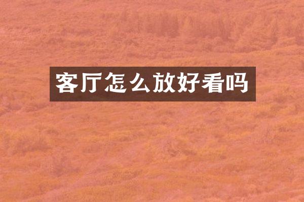 客厅怎么放好看吗