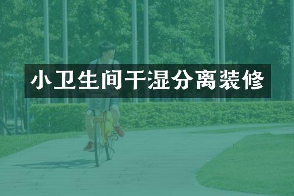 小卫生间干湿分离装修