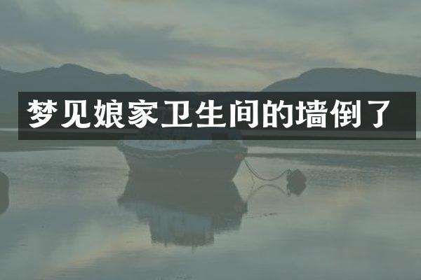 梦见娘家卫生间的墙倒了