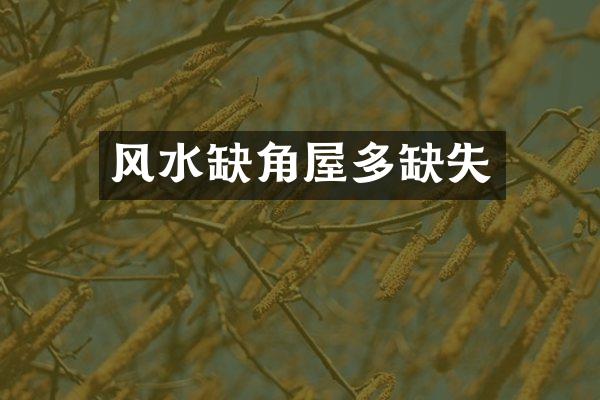 风水缺角屋多缺失