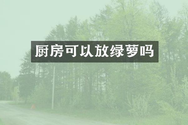 厨房可以放绿萝吗