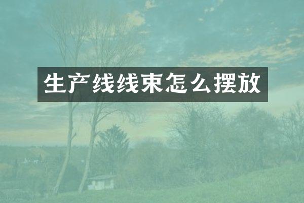 生产线线束怎么摆放