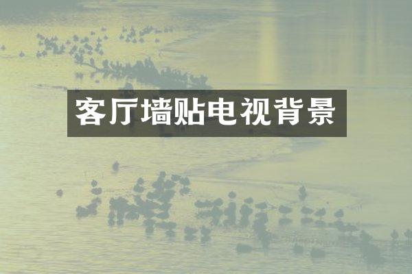 客厅墙贴电视背景