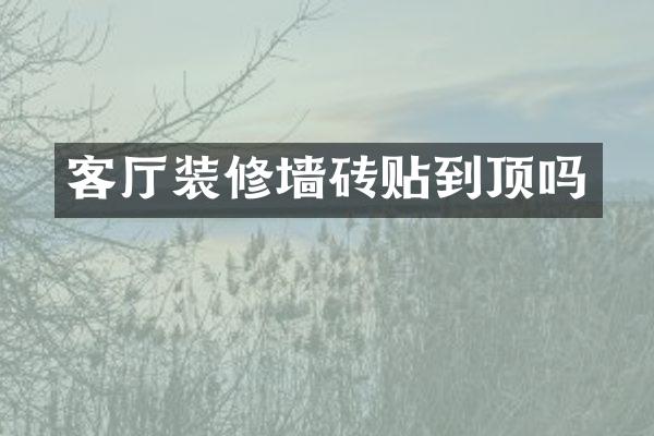 客厅装修墙砖贴到顶吗