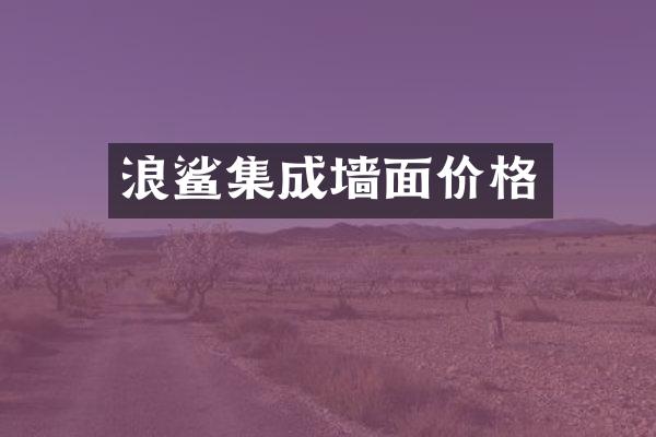 浪鲨集成墙面价格