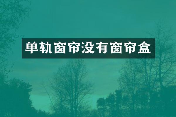 单轨窗帘没有窗帘盒