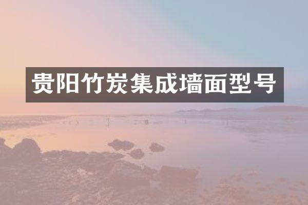 贵阳竹炭集成墙面型号