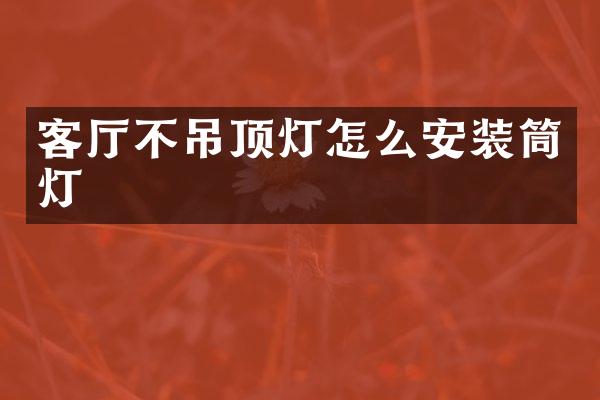 客厅不吊顶灯怎么安装筒灯