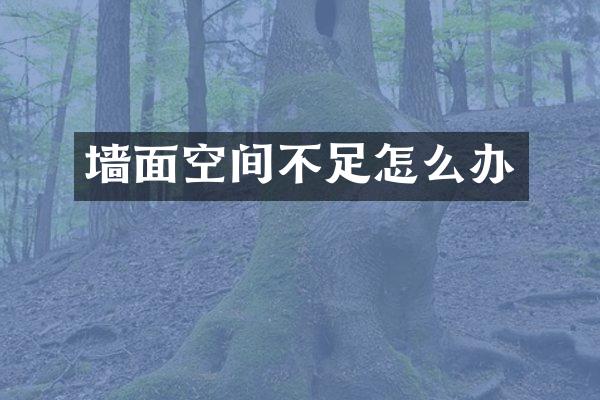墙面空间不足怎么办