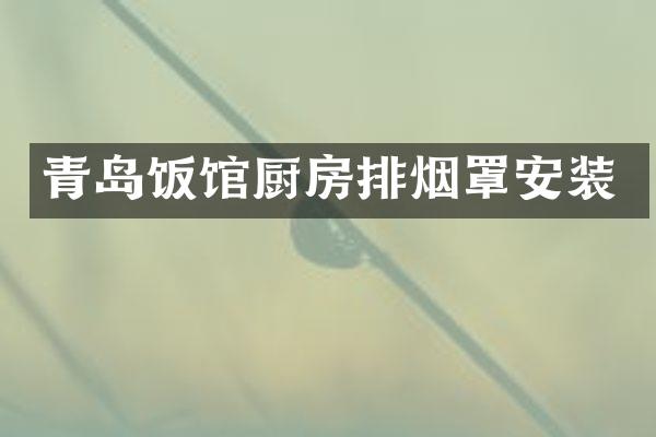 青岛饭馆厨房排烟罩安装
