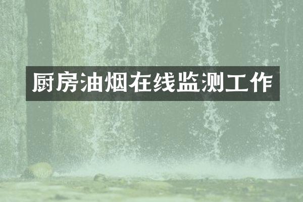 厨房油烟在线监测工作