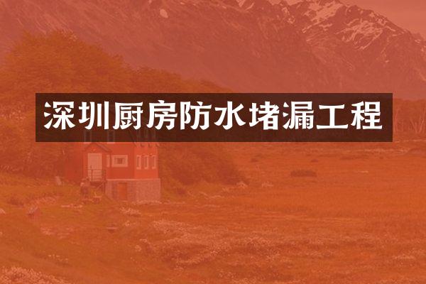 深圳厨房防水堵漏工程