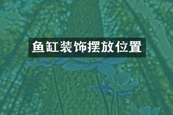 鱼缸装饰摆放位置