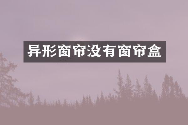 异形窗帘没有窗帘盒