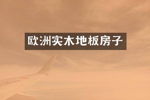 欧洲实木地板房子