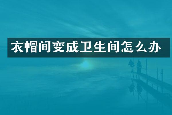衣帽间变成卫生间怎么办