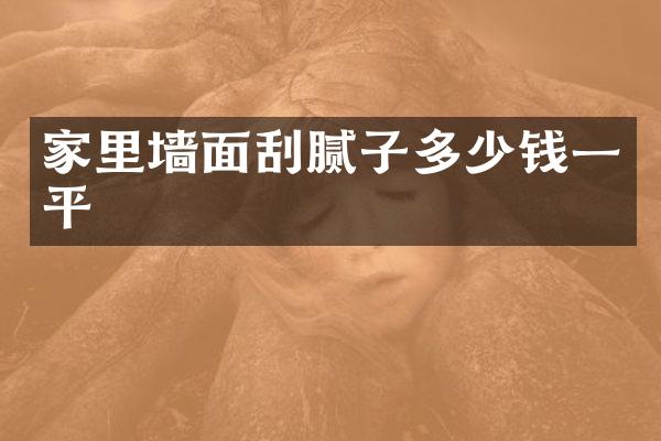 家里墙面刮腻子多少钱一平