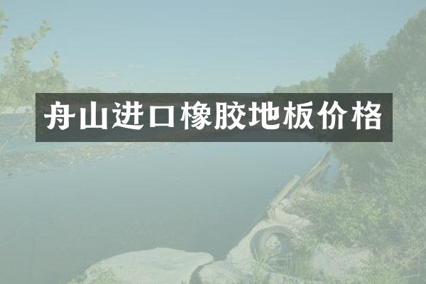 舟山进口橡胶地板价格