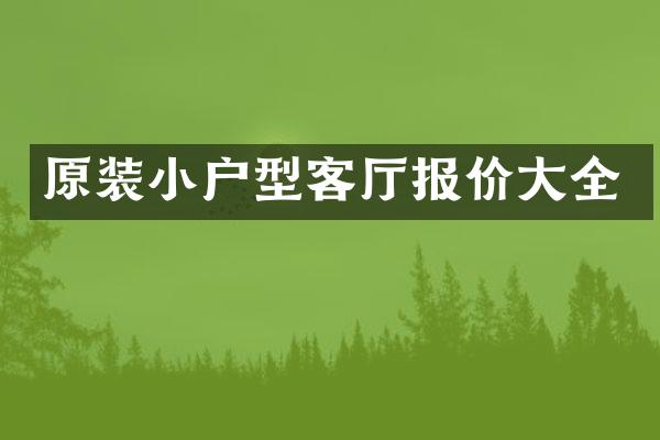 原装小户型客厅报价大全