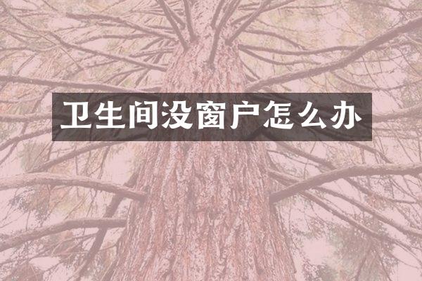 卫生间没窗户怎么办