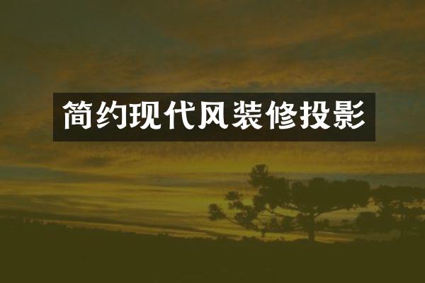 简约现代风装修投影