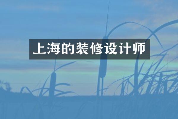 上海的装修设计师