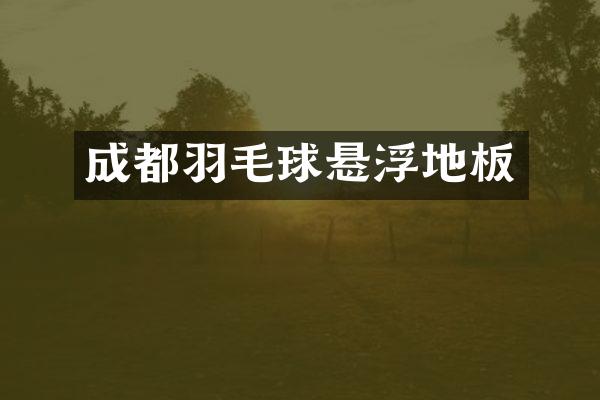 成都羽毛球悬浮地板