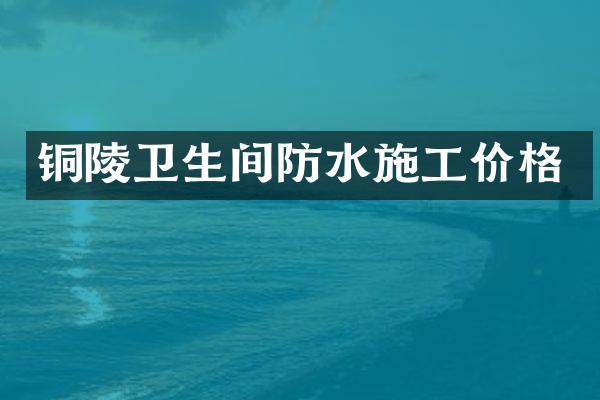 铜陵卫生间防水施工价格