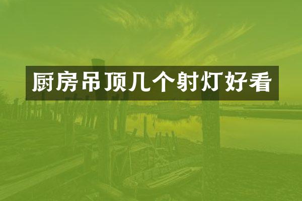 厨房吊顶几个射灯好看