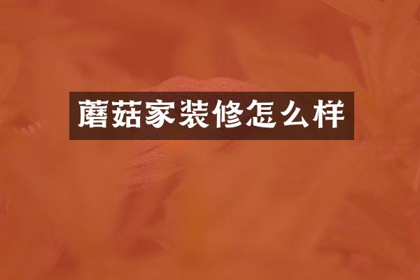 蘑菇家装修怎么样