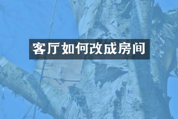 客厅如何改成房间
