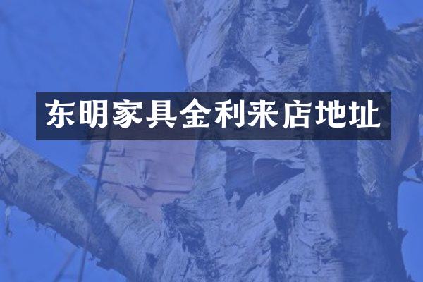 东明家具金利来店地址
