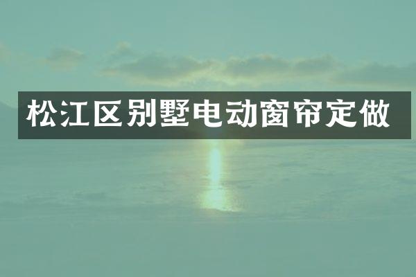 松江区别墅电动窗帘定做