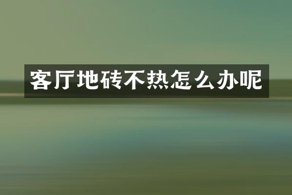 客厅地砖不热怎么办呢