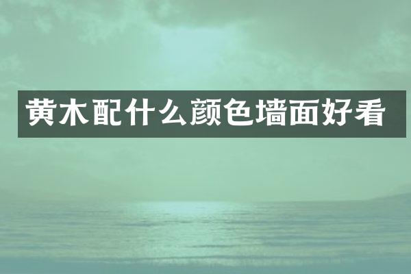 黄木配什么颜色墙面好看