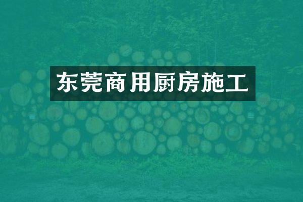 东莞商用厨房施工