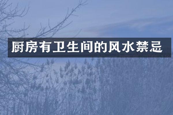 厨房有卫生间的风水禁忌