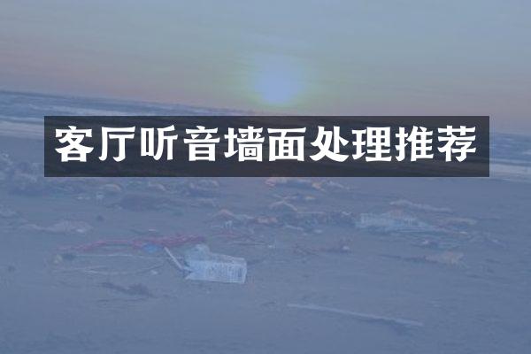 客厅听音墙面处理推荐