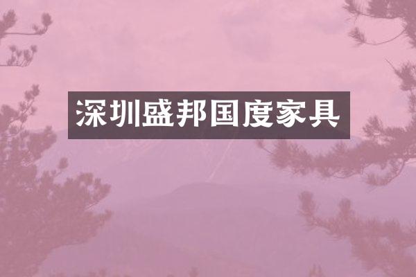 深圳盛邦国度家具