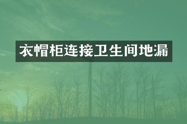 衣帽柜连接卫生间地漏