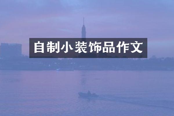 自制小装饰品作文