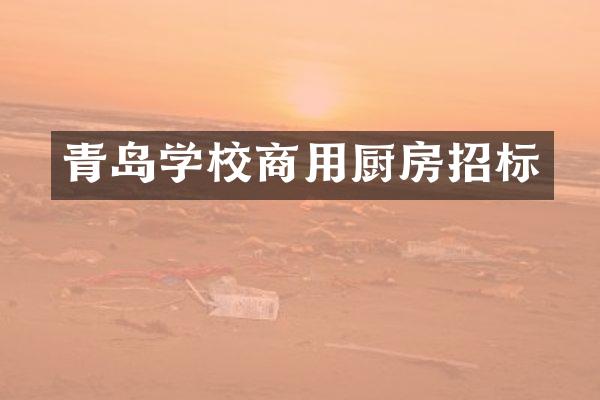 青岛学校商用厨房招标