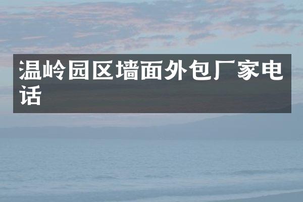温岭园区墙面外包厂家电话