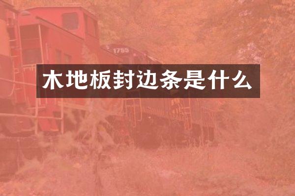 木地板封边条是什么