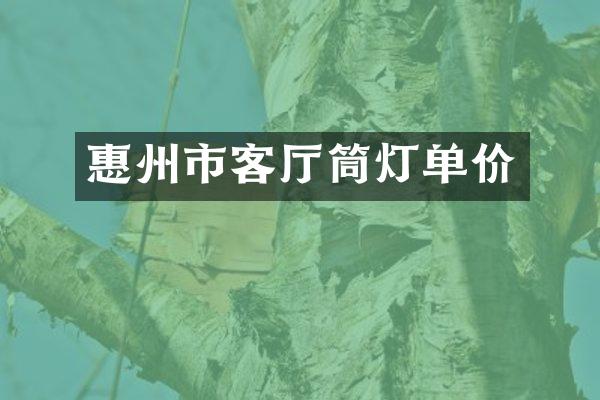 惠州市客厅筒灯单价